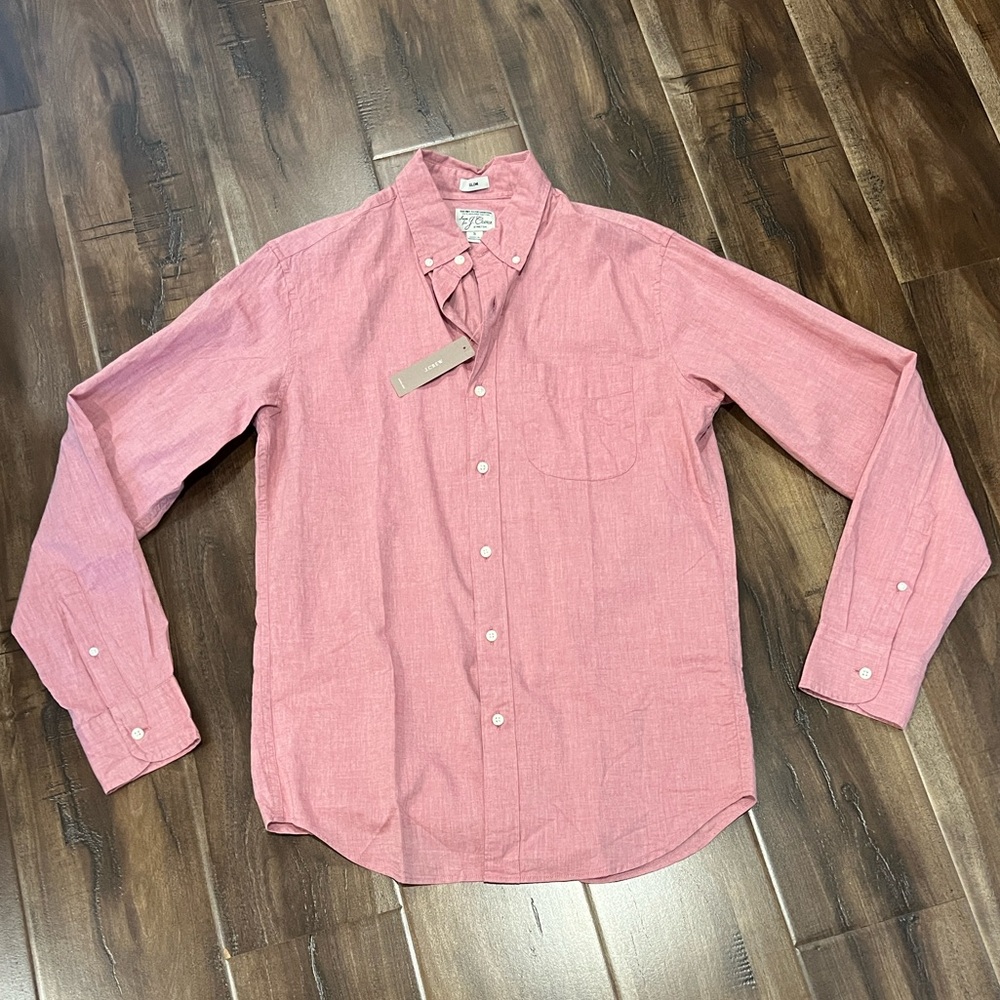 J.Crew Men's Slim Secret Wash Shirt in End-on-End Cotton